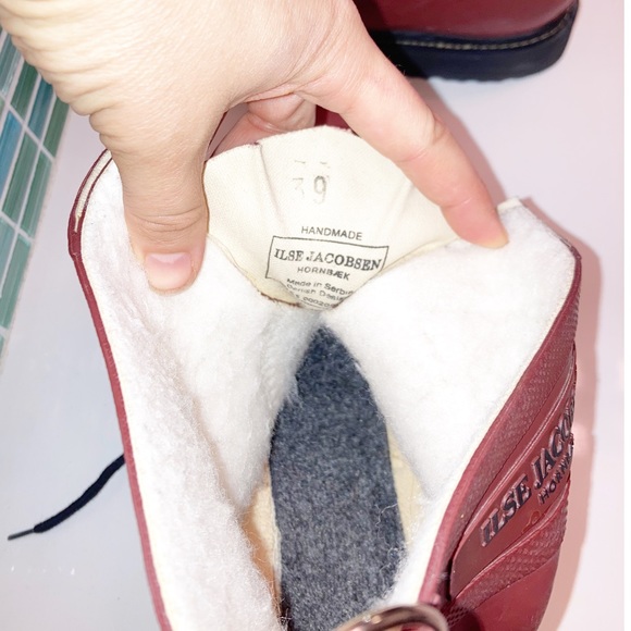 NWOT ILSE JACOBSEN hornbæk Short Rubber Rain Boots Lined Brick Red SZ: 9 (39) - Picture 8 of 15